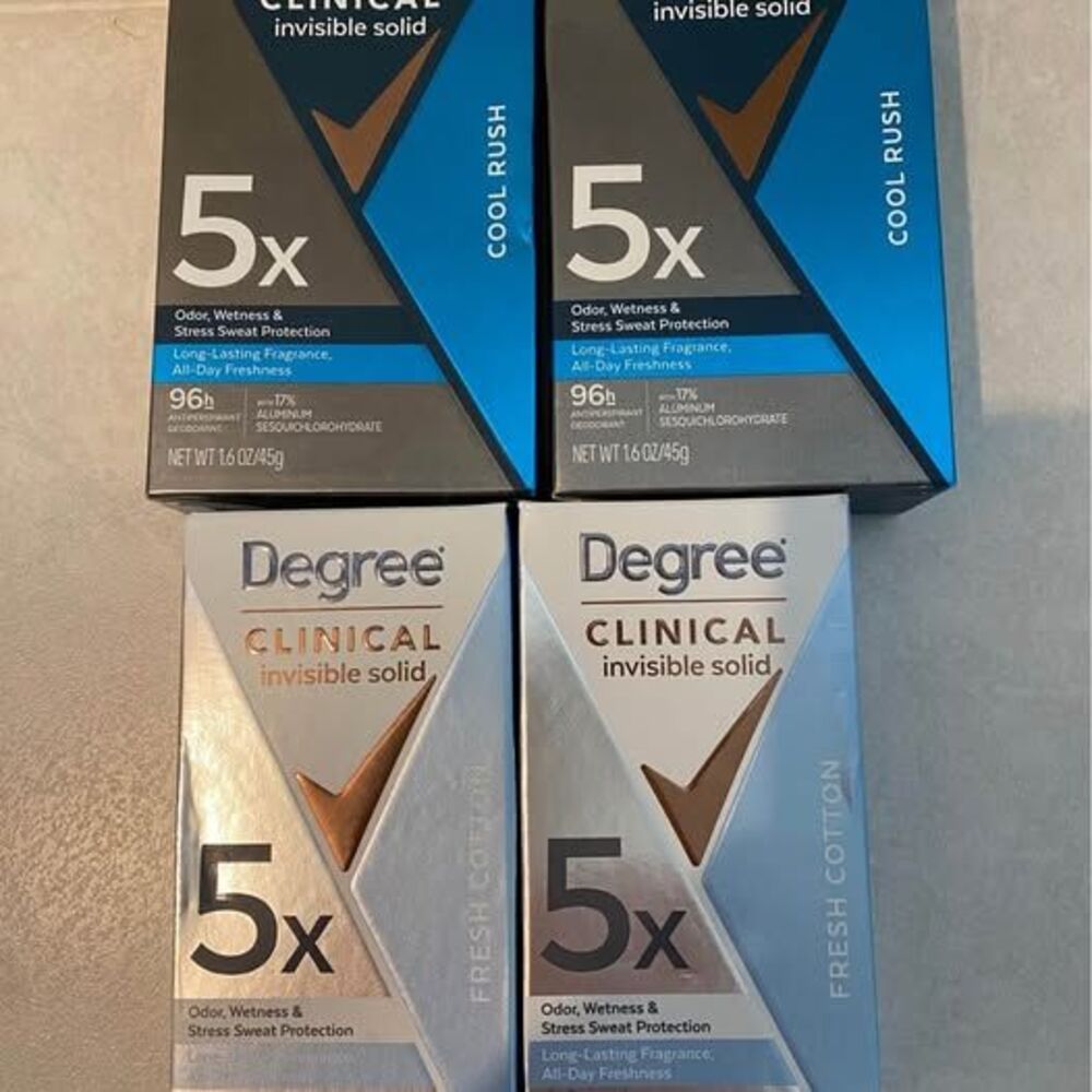 2 brand new men’s & 2 brand new women’s degree deodorant